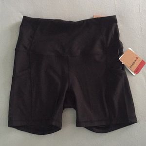 Reebok fitted high rise workout shorts